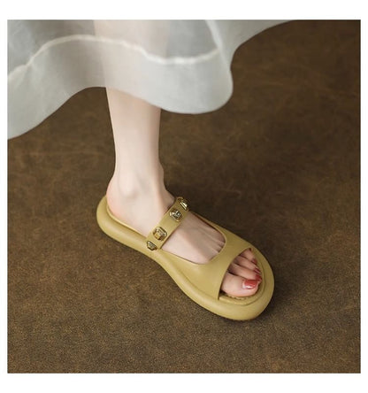 Platform Studded Slide Sandals