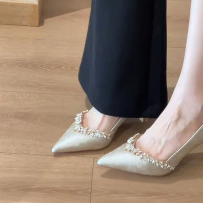 Rhinestone High Pumps Heel