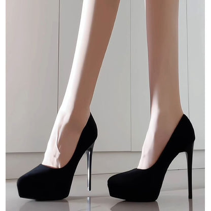 Platform Stiletto Heel Pumps