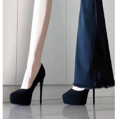 Platform Stiletto Heel Pumps
