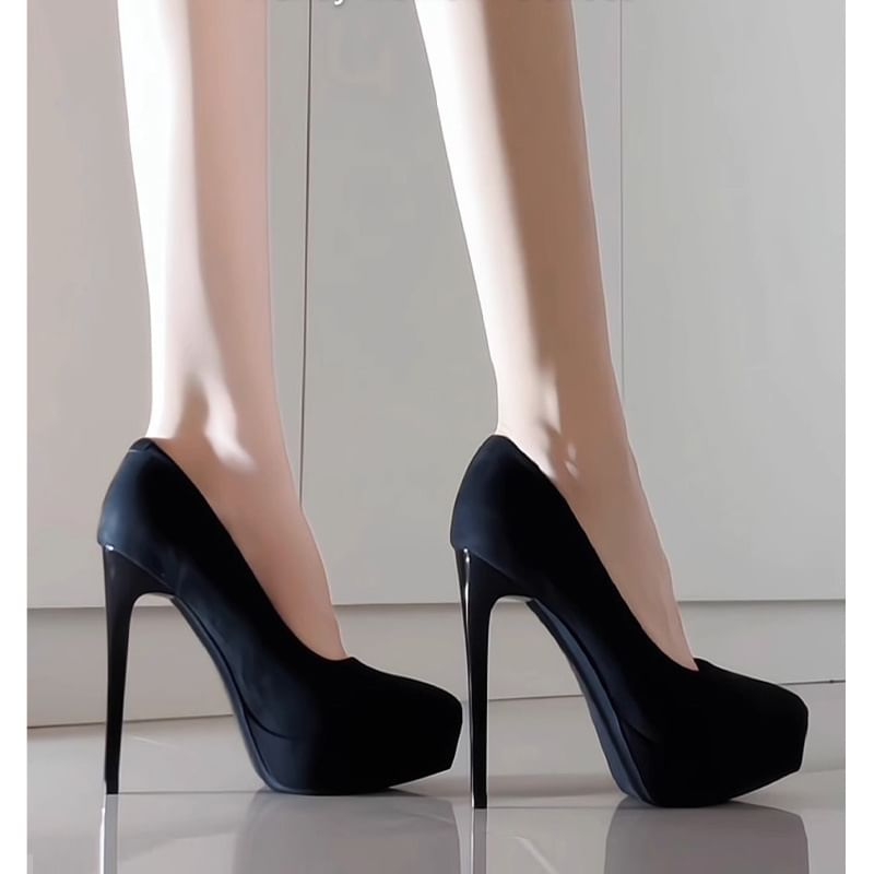 Platform Stiletto Heel Pumps