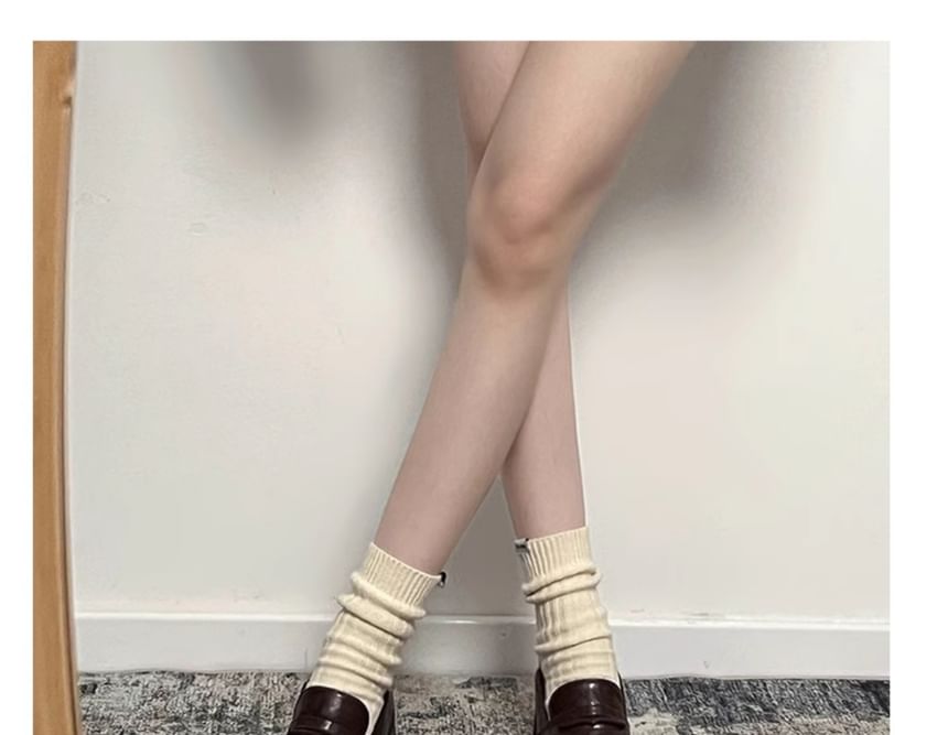 Faux Leather Block Heel Loafers