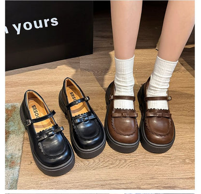 Platform Bow Mary Jane Shoes