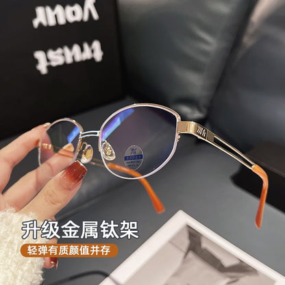 Round Half Frame Glasses