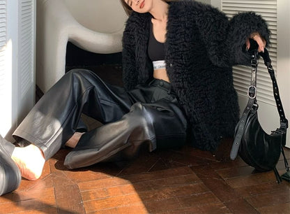 Fluffy Loose-Fit Jacket