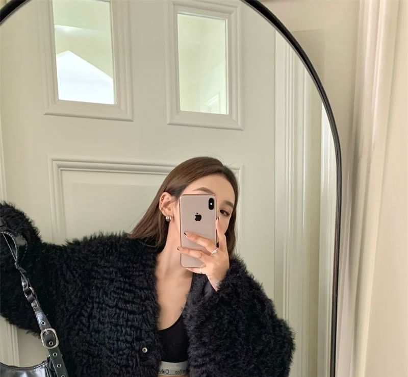 Fluffy Loose-Fit Jacket