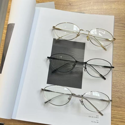 Oval Thin Frame Eyeglasses