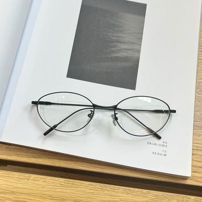 Oval Thin Frame Eyeglasses
