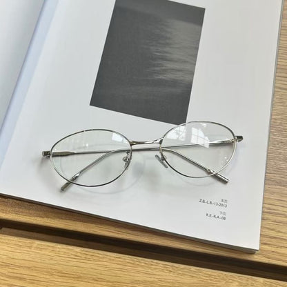 Oval Thin Frame Eyeglasses