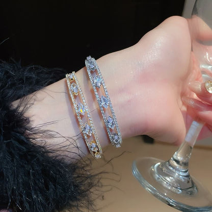 Rhinestone Open Bangle