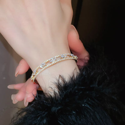 Rhinestone Open Bangle