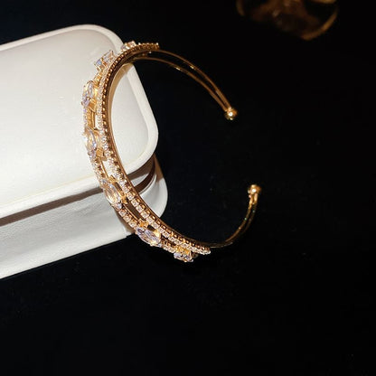 Rhinestone Open Bangle