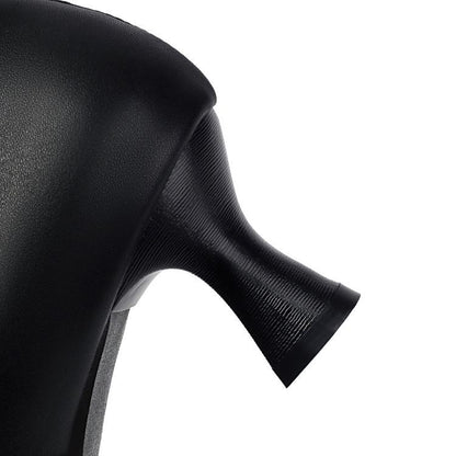 High Heel Lace Panel Buckled Mary Jane Pumps