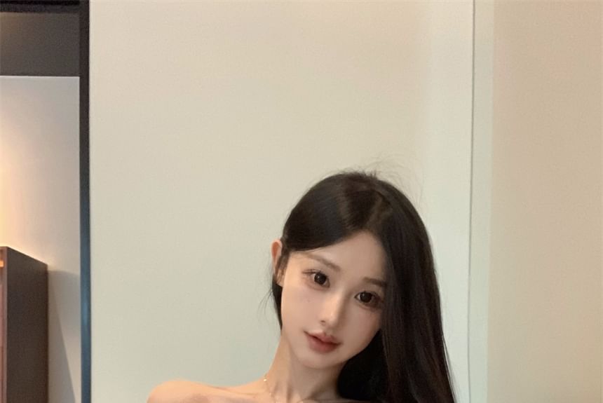 One-Shoulder Plain Asymmetrical Cami Top