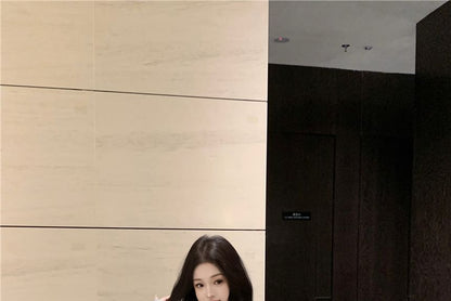 Cold-Shoulder Long-Sleeve Plain Tee