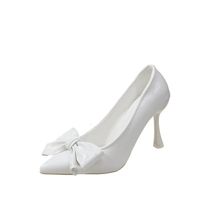 Pointy Bow High Heel Pumps