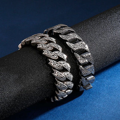 Debossed Stainless Steel Bracelet