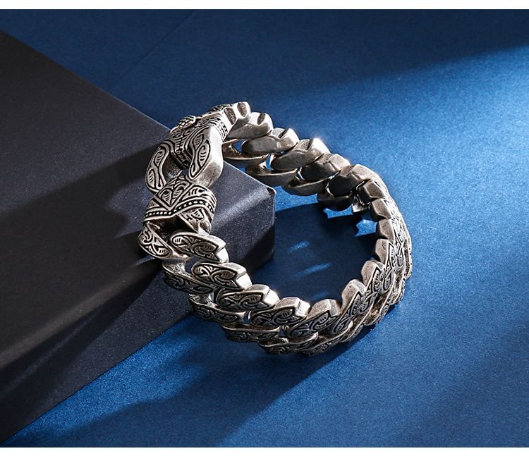 Debossed Stainless Steel Bracelet