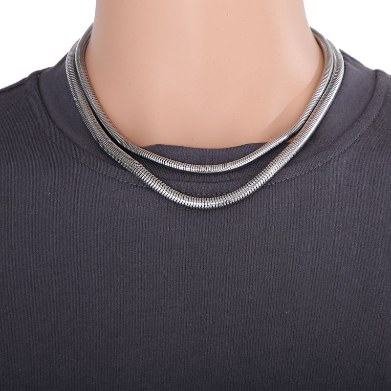 Snakebone Stainless Steel Necklace