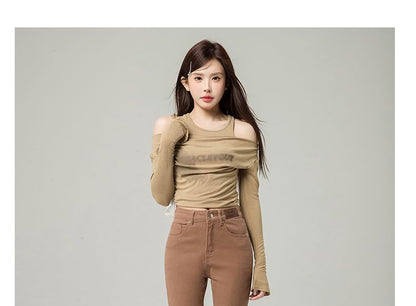 High Waist Washed Bootcut Jeans (Various Designs)