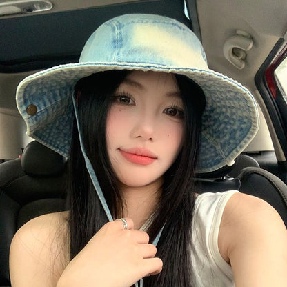 Washed Denim Boonie Hat