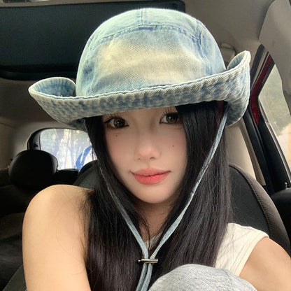 Washed Denim Boonie Hat