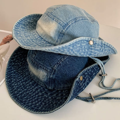 Washed Denim Boonie Hat