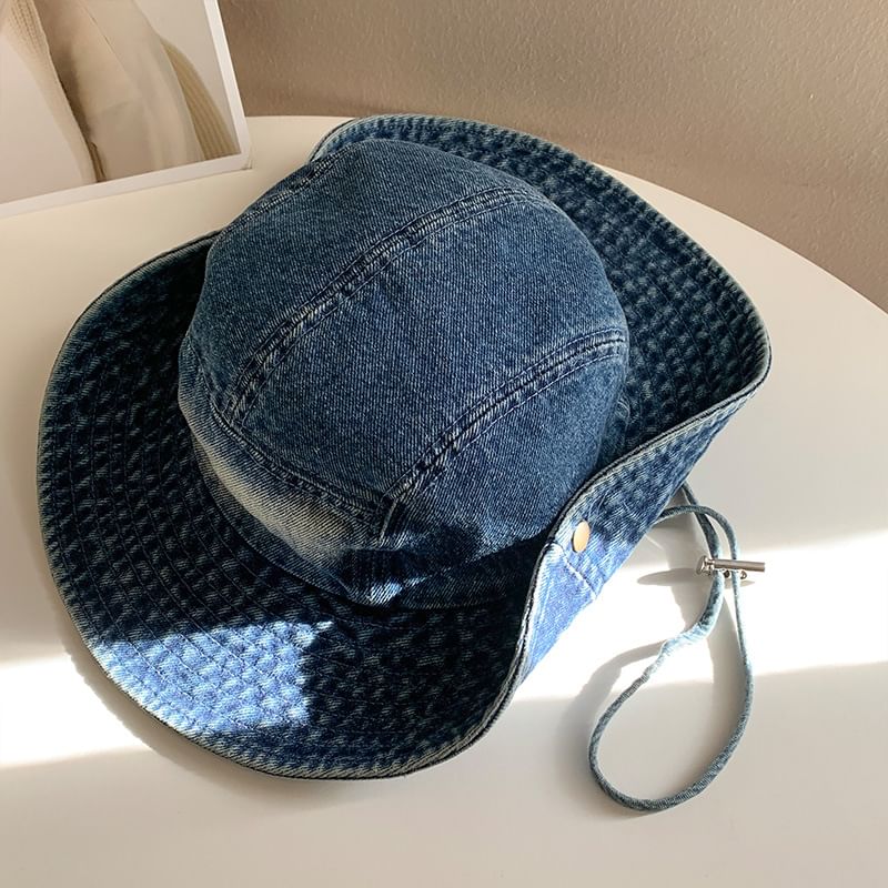Washed Denim Boonie Hat