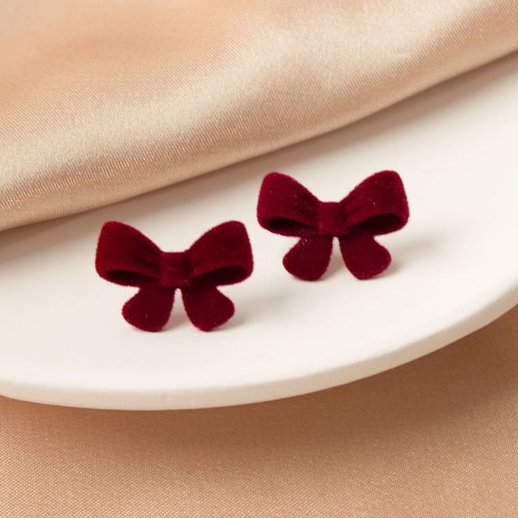 Bow Stud Earring / Clip On Earring