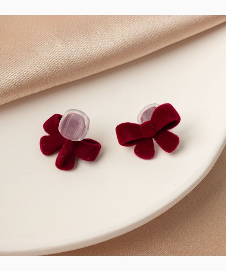 Bow Stud Earring / Clip On Earring