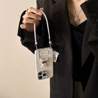 Bear Applique Phone Case with Strap