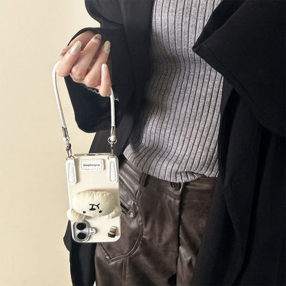 Puffed Bear Phone Case with Strap