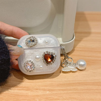 Rhinestone AirPods / Pro Earphone Case Skin with Charm