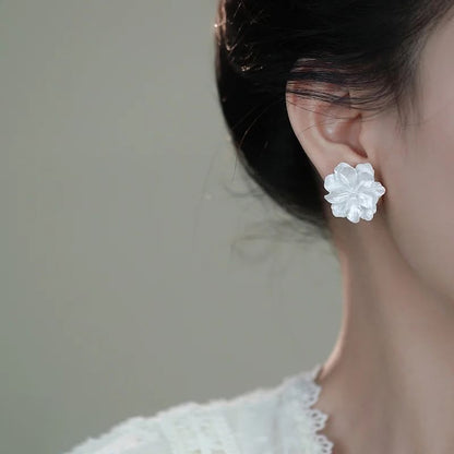 Flower Stud Earring / Clip On Earring