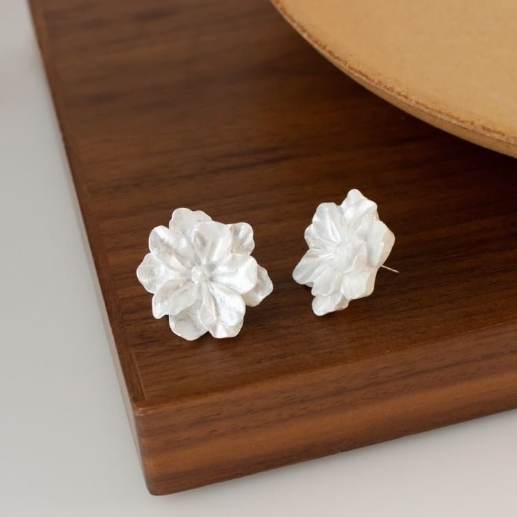 Flower Stud Earring / Clip On Earring