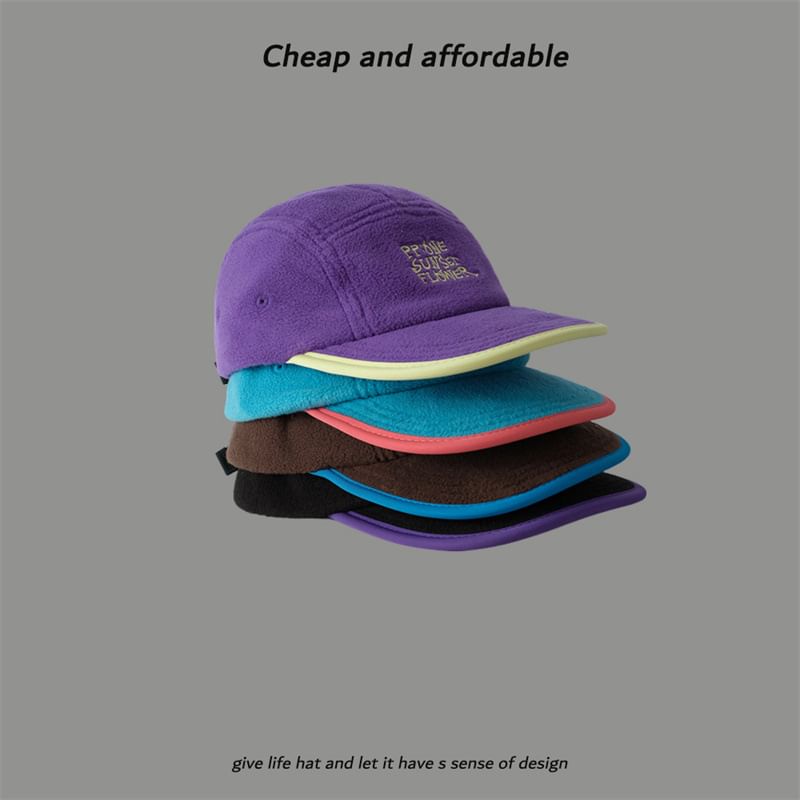 Embroidered Fleece Cap Lettering