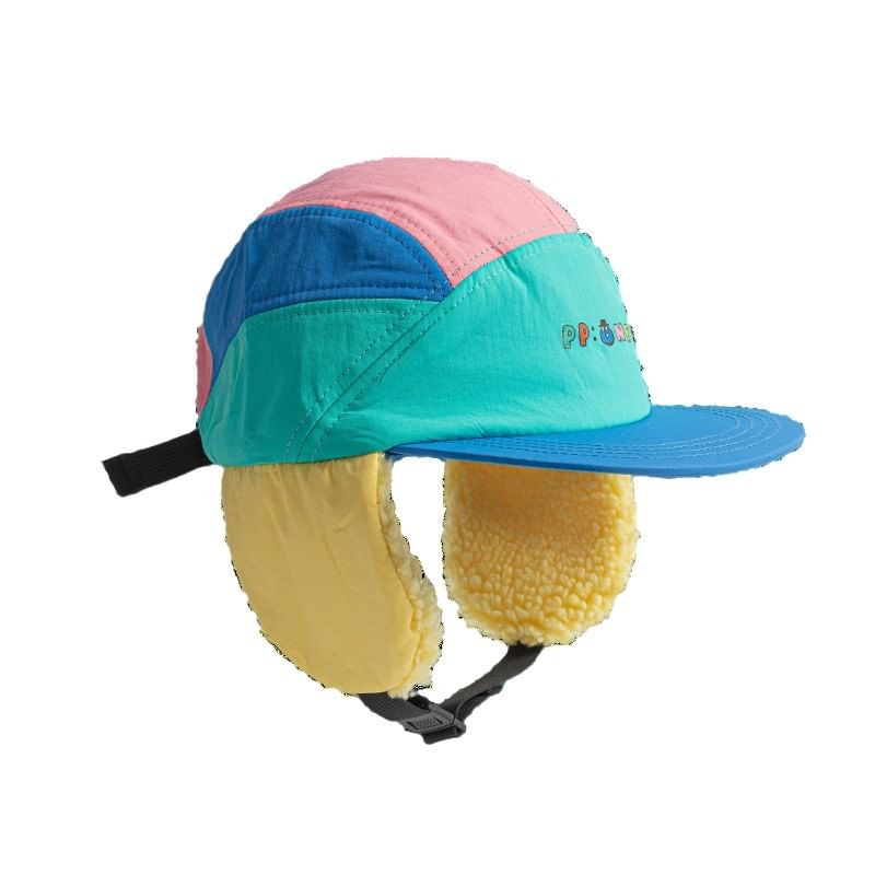 Cap Color Lettering Earflap Block