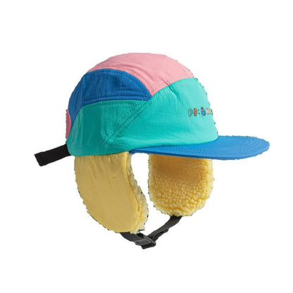 Cap Color Lettering Earflap Block