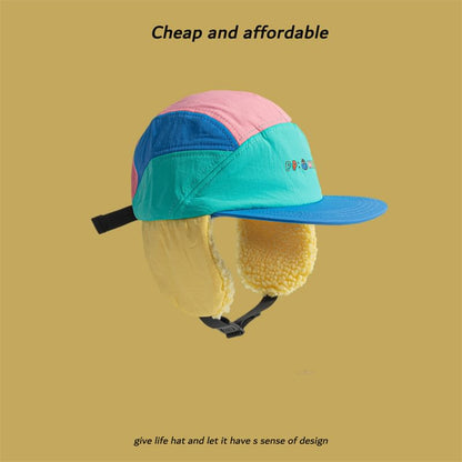 Cap Color Lettering Earflap Block