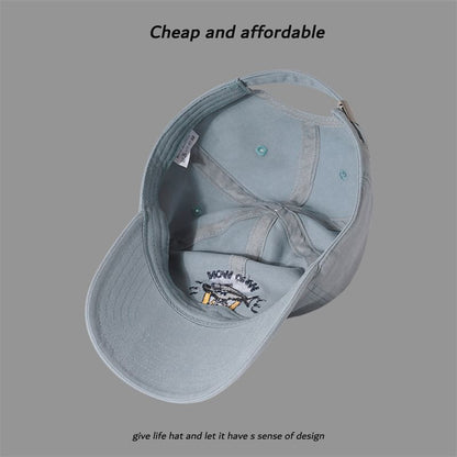 Embroidered Baseball Cap Cat