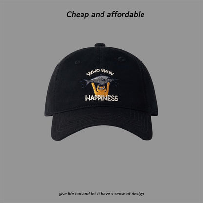 Embroidered Baseball Cap Cat