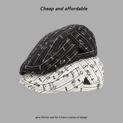 Cap Newsboy Dog Print