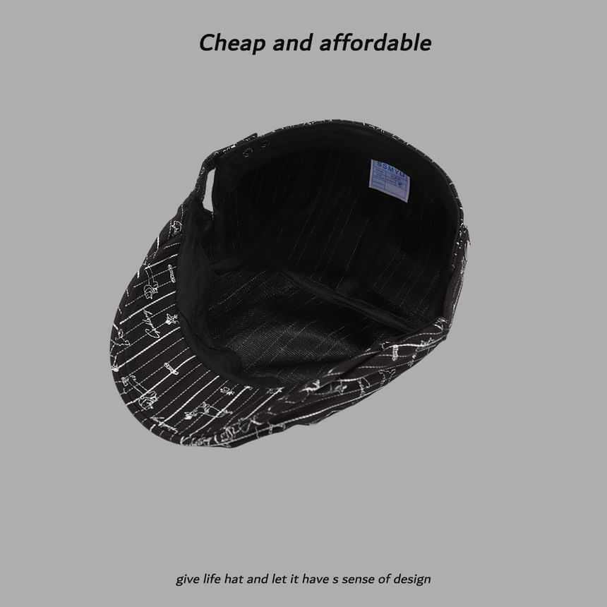 Cap Newsboy Dog Print