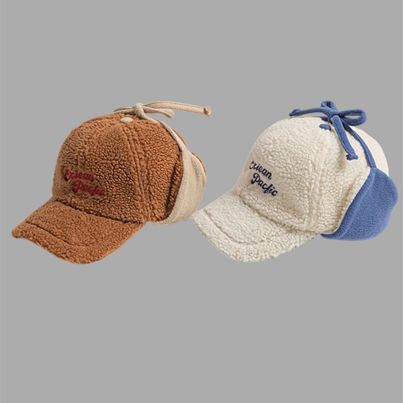Earflap Baseball Embroidered Cap Lettering