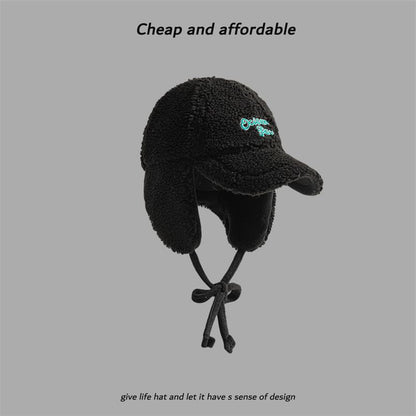 Earflap Baseball Embroidered Cap Lettering