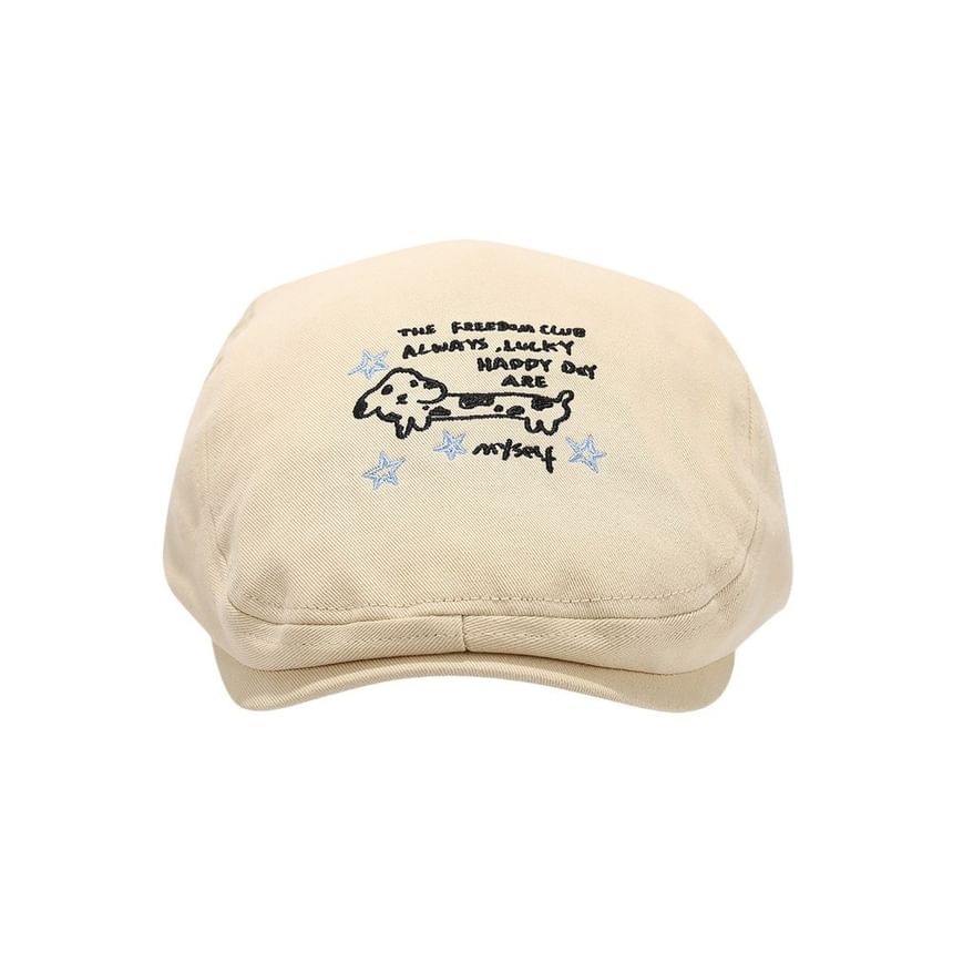 Cartoon Newsboy Embroidery Hat
