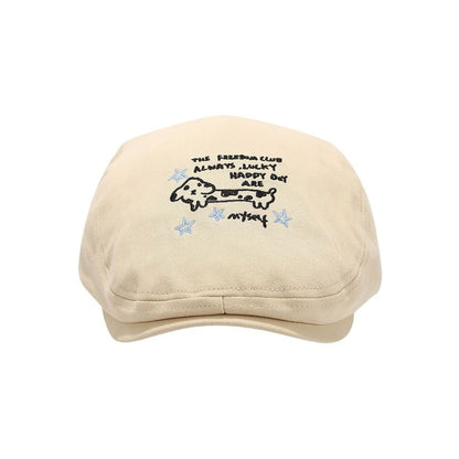 Cartoon Newsboy Embroidery Hat