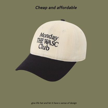 Embroidered Lettering Baseball Cap