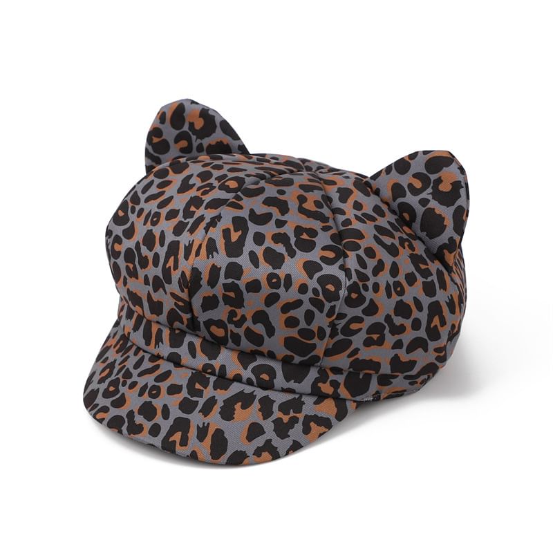 Patterned Cat Ear Cap Newsboy