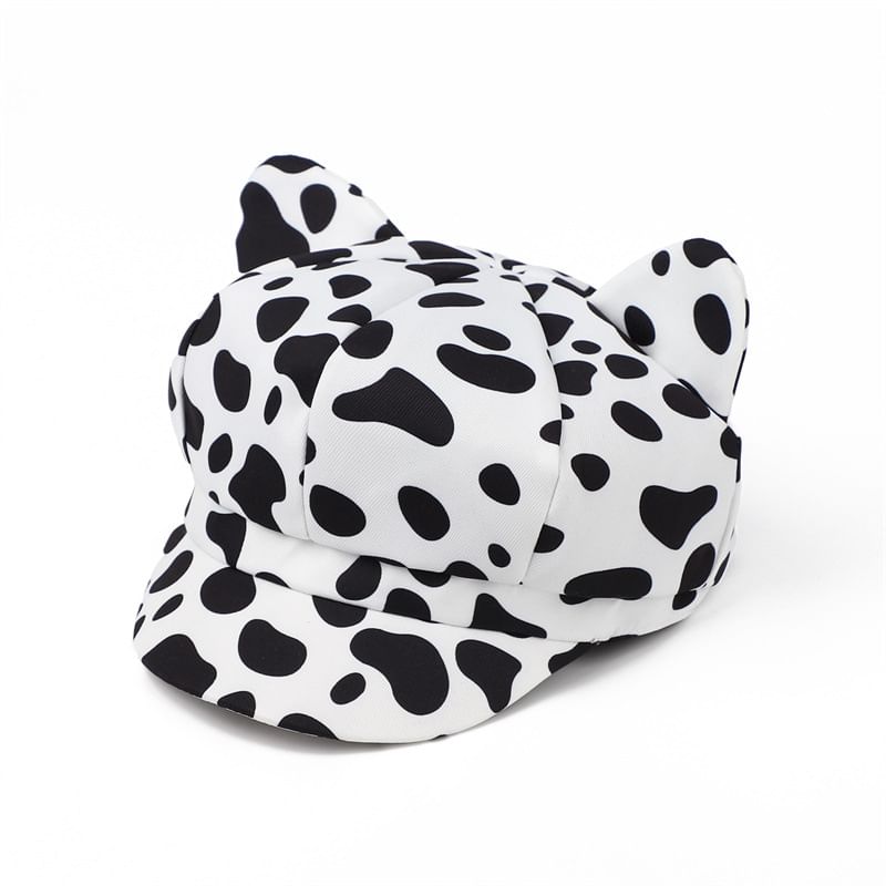 Patterned Cat Ear Cap Newsboy